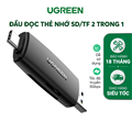 Đầu đọc thẻ nhớ SD/TF 2 trong 1 USB-A & USB-C Ugreen 80191 cao cấp