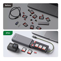 Đầu đọc thẻ nhớ SD/TF giao tiếp USB-A/USB-C kèm 11 khe đựng thẻ nhớ Ugreen 55899