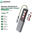 Đầu đọc thẻ nhớ SD/TF giao tiếp USB-A/USB-C kèm 11 khe đựng thẻ nhớ Ugreen 55899