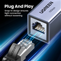 Đầu nối mạng RJ45 tốc độ 10Gbps vỏ nhôm Ugreen 15117 NW261 cao cấp