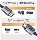 Dây, cáp chuyển đổi Displayport sang HDMI dài 5M hỗ trợ 4K30Hz Ugreen 35845 cao 