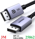 Dây, cáp Displayport sang Displayport 2.1 dài 3M độ phân giải 16K@60Hz HDR Ugree