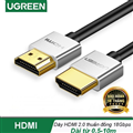 Dây, Cáp HDMI 2.0 4K@60Hz 1M Ugreen 30476, hỗ trợ ARC cao cấp