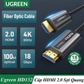 Dây, Cáp HDMI 2.0 sợi quang 40m hỗ trợ 4K/60Hz Ugreen 50218 cao cấp