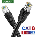 Dây, Cáp mạng Cat8 đúc sẵn dài 10M 24AWG Class S/FTP Ugreen 70616 cao cấp