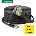 Dây, cáp mạng đúc sẵn Cat7 FTP dài 15M dẹt 600Mhz Ugreen 11266 Black