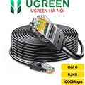 Dây, cáp mạng Ugreen CAT6 đầu đúc 20M 20166 (Black) cao cấp