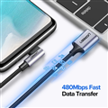 Dây, Cáp sạc dữ liệu USB sang USB Type-C bẻ góc 90 độ dài 0.5M Ugreen 50940 cao 