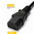 Dây nguồn 3 chân chéo dẹt dài 1,8m (10A-250V- 3G x1.0mm2) cao cấp