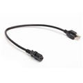 Dây nguồn C13 sang 3 chân US NEMA5-15P, dài 0,3m, 18AWG, 125V/10A, màu đen UNI-2