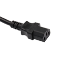 Dây nguồn C13 sang 3 chân US NEMA5-15P, dài 0,3m, 18AWG, 125V/10A, màu đen UNI-2