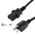 Dây nguồn C13 sang 3 chân US NEMA5-15P, dài 1m, 18AWG, 125V/10A, màu đen UNI-200