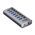 Hub Chia USB 7 Cổng Có Công Tắc UNITEK H1314A01-EU, Kèm nguồn 12V2A cao cấp