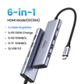 HUB USB-C 5 in 1 Sang HDMI 4K@60HZ + USB 3.0*2 + SD/TF + PD 100W Ugreen 60384 ca