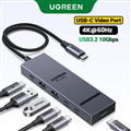 Hub USB-C 6 in 1 Revodok 4K@60hz USB Type C video, 2 USB -A3.2, 2 USB -C 3.2, PD
