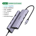 Hub USB C 9 in 1 USB Type-C ra 2 cổng HDMI/USB/LAN Gigabit/PD 60W/SD/ TF Ugreen 