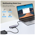 Hub USB C sang 3 USB 3.0 A+HDMI+VGA+RJ45 Gigabit+SD/TF+PD 4K@30Hz with PD CM498 