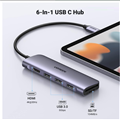 Hub USB C sang 3 USB 3.0 A+HDMI+VGA+RJ45 Gigabit+SD/TF+PD 4K@30Hz with PD CM498 