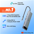 HUB USB TP-Link UH9120C USB Type-C sang HDMI 4k@60Hz, MicroSD Card, USB 2.0, USB