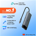 Hub USB Type-C 5 in 1 TPLINK UH5020C - HDMI 4K@60Hz, Sạc Nhanh 100W, MicroSD Car