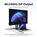Hub Usb type C 6 in 1 Revodok sang Display Port 4K@60Hz, USB-C 2, USB -A 2, PD10