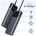 Hub USB Type C Groovy Robot Uno 6 in 1 ra USB-C, USB-A 3.2, HDMI 4K@60Hz, Sạc PD