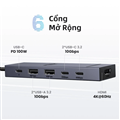 Hub Usb type C Revodok 6 in 1 HDMI 4K@60hz, 2 USB-A 3.2 10Gb, 2USB-C 3.2 10Gb, 1