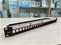 Khung rỗng Patch Panel 24 cổng CAT5, CAT6, CAT6A, CAT7, CAT8 Novalink 24 cổng CC
