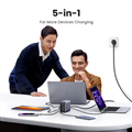 Sạc nhanh để bàn Nexode GaN 300W 5 cổng USB-C x4, Type-A x1 Ugreen 90872/CD333 c