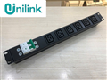 Thanh nguồn PDU 06 ổ cắm chuẩn C19, Công suất 20A, có C- 32A Unilink (UNI-PDU-6C