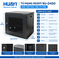 Tủ mạng HUAYI 9U-D450 (600*500*450) UNI-HY-H9U cao cấp