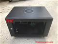 Tủ mạng THC RACK 6U-Sâu 400 có bánh xe, Cửa lưới, màu đen (Kích thước H320 x W54