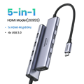 UGREEN USB-C sang 4 USB 3.0+HDMI Adapter 4K@60Hz cao cấp 20955