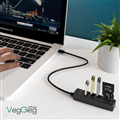 VegGieg V-C303 Bộ Chia USB2.0 ra 3 cổng USB2.0 + Đầu Đọc Thẻ (SD+TF 2 TRONG 1) c