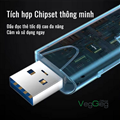 VegGieg V-C305 Đầu Đọc Thẻ Nhớ Đa Năng USB/TypeC 2in1 cao cấp