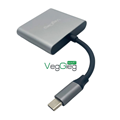 VegGieg V-TC03 HUB chuyển đổi Type-c sang HDMI/USB3.0/PD 3 in 1 chính hãng