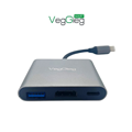 VegGieg V-TC03 HUB chuyển đổi Type-c sang HDMI/USB3.0/PD 3 in 1 chính hãng