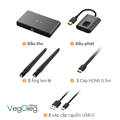 VegGieg V-Z5  Bộ Thu Phát Tín Hiệu HDMI-VGA Không Dây Chuyên Nghiệp,chính hãng