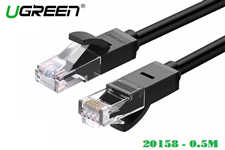 20158 Dây mạng LAN Ethernet CAT6 1000Mbps UGREEN - màu Đen 0,5M