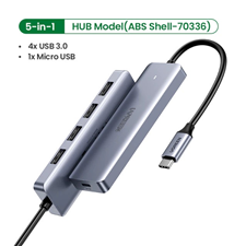 70336 Hub chuyển USB TypeC sang 4 USB 3.0 + sạc micro USB