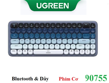 Bàn phím cơ Fun+ Kết nối Bluetooth + dây, 84 phím màu xanh dương Ugreen 90755 cao cấp (Brown switch)