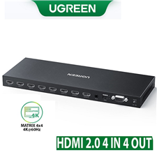 Bộ chia, gộp tín hiệu HDMI 2.0 Matrix 4 vào 4 ra Ugreen 4Kx2K@60Hz 70436 cao cấp