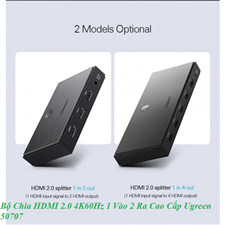 Bộ Chia HDMI 2.0 4K60Hz 1 ra 4 Cao Cấp Ugreen 50708