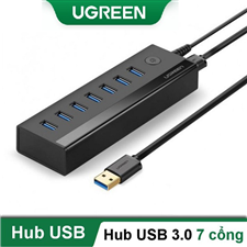 Bộ chia USB 7 Cổng USB 3.0 Có Nguồn 5V/2A Ugreen 40522 cao cấp