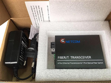 Bộ chuyển đổi Converter quang Gnetcom 4 Cổng lan 10/100M I PN: GNC-1114S-20A