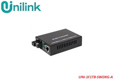 Bộ chuyển đổi quang điện 1 sợi 10/100/1000 Unilink UNI-1F1T-SWSXG (A)  cao cấp