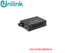 Bộ chuyển đổi quang điện 1 sợi 10/100/1000 Unilink (UNI-1F1TB-SWDXG-B)  cao cấp