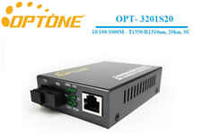 Bộ chuyển đổi quang điện 1 sợi OPTONE OPT- 3201S20 10/100/1000