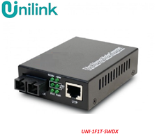 Bộ chuyển đổi quang điện 2 sợi 10/100 Unilink (UNI-1F1T-SWDX) cao cấp