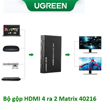 Bộ chuyển mạch HDMI matrix 4x2 Ugreen 40216 cao cấp